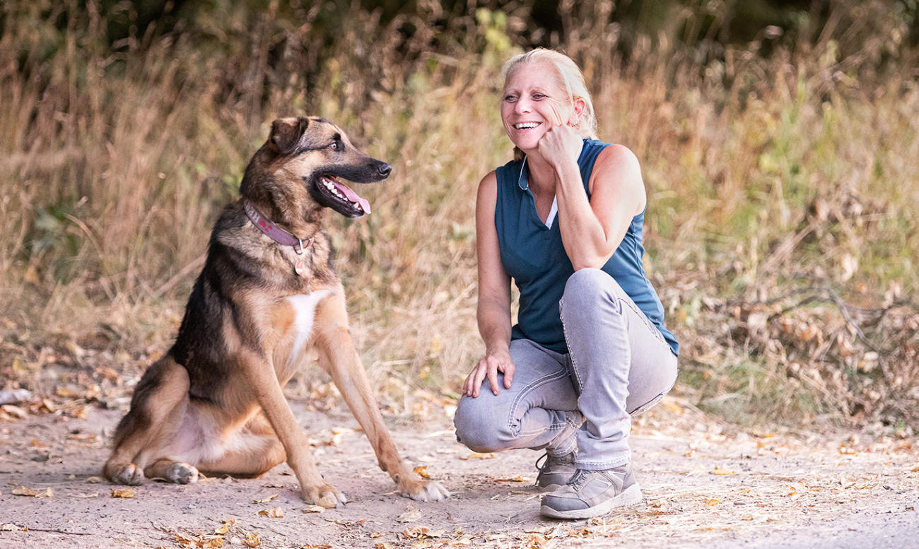 Manuela Stadtfeld und ein Hund